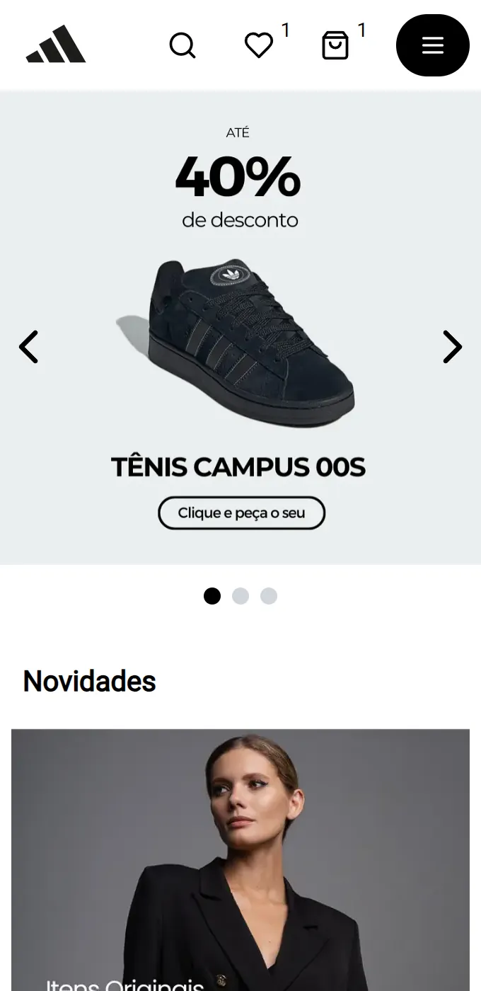 Mobile application mockup 1