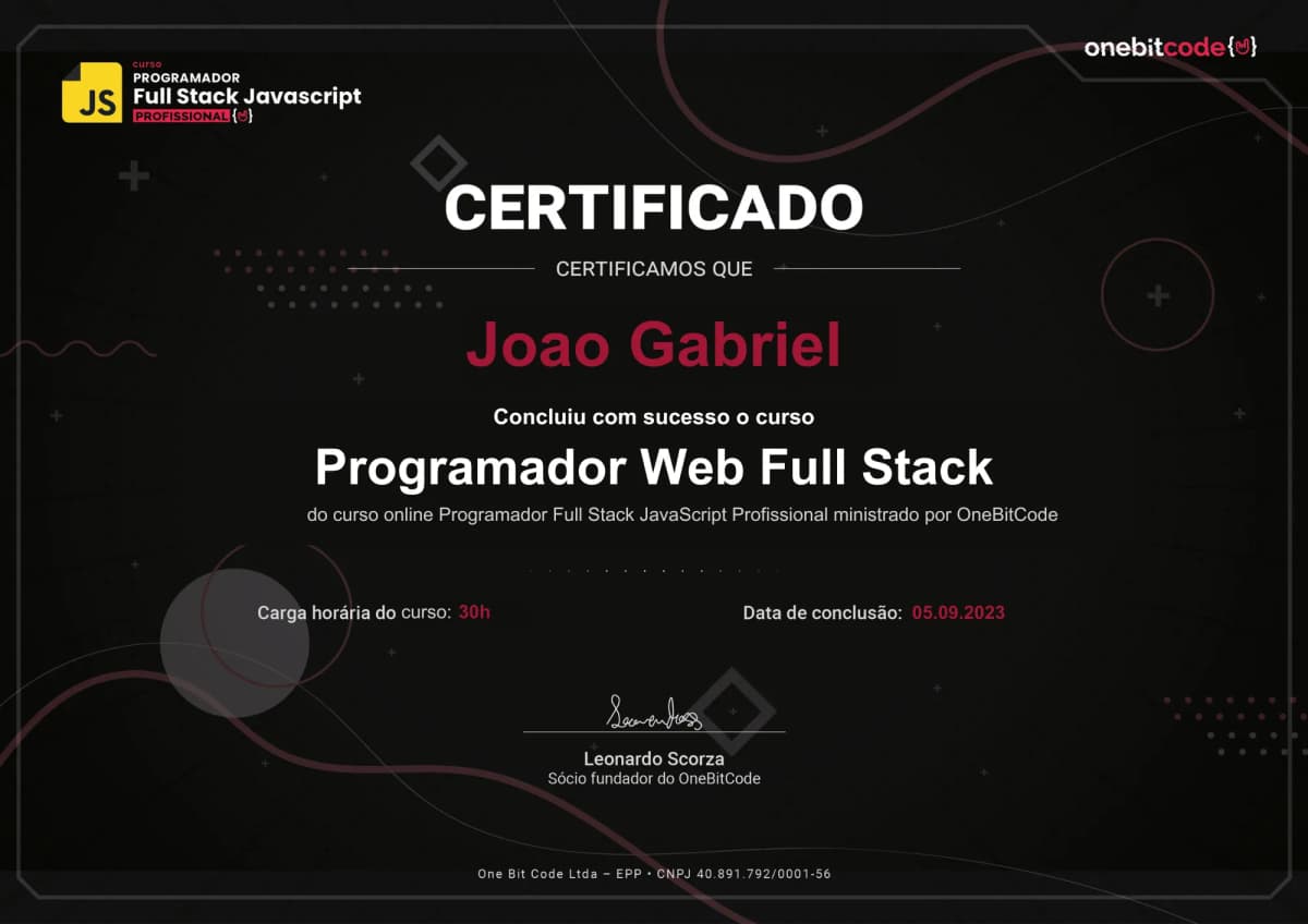 Desenvolvimento Web Full Stack